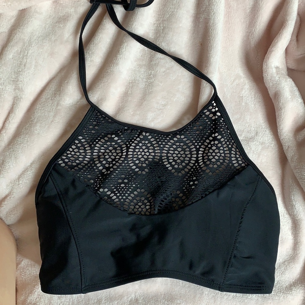 Black mesh bikini top